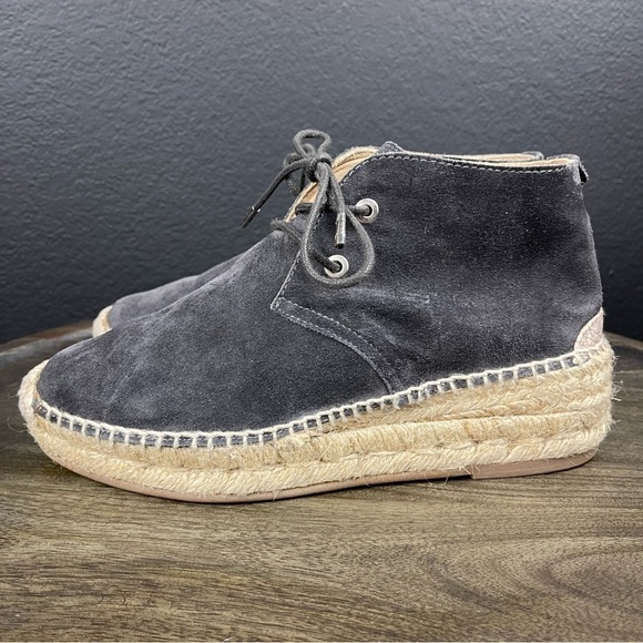 Rag & Bone Geneva Suede Wedge Lace Front Espadrilles Size Women - Picture 4 of 12